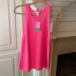 Girls Hot pink sweater tunic/top